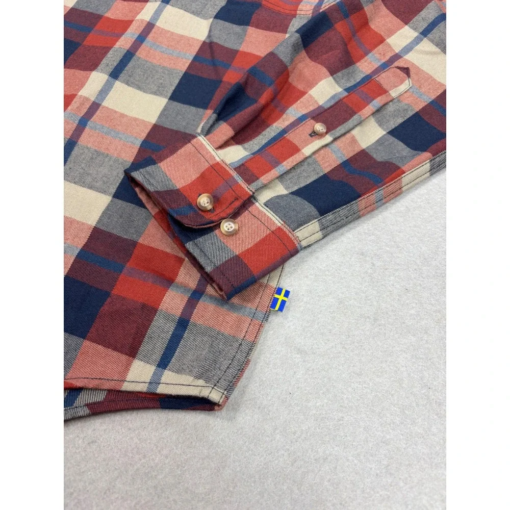 NWOT Fjallraven Fjallglim Shirt Long Sleeve Plaid Button Up Men's‎ Large flannel - Picture 8 of 9